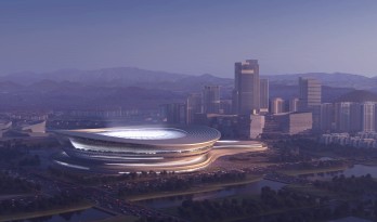 层层百叶，扎哈事务所赢‘杭州未来科技文化中心国际体育中心’